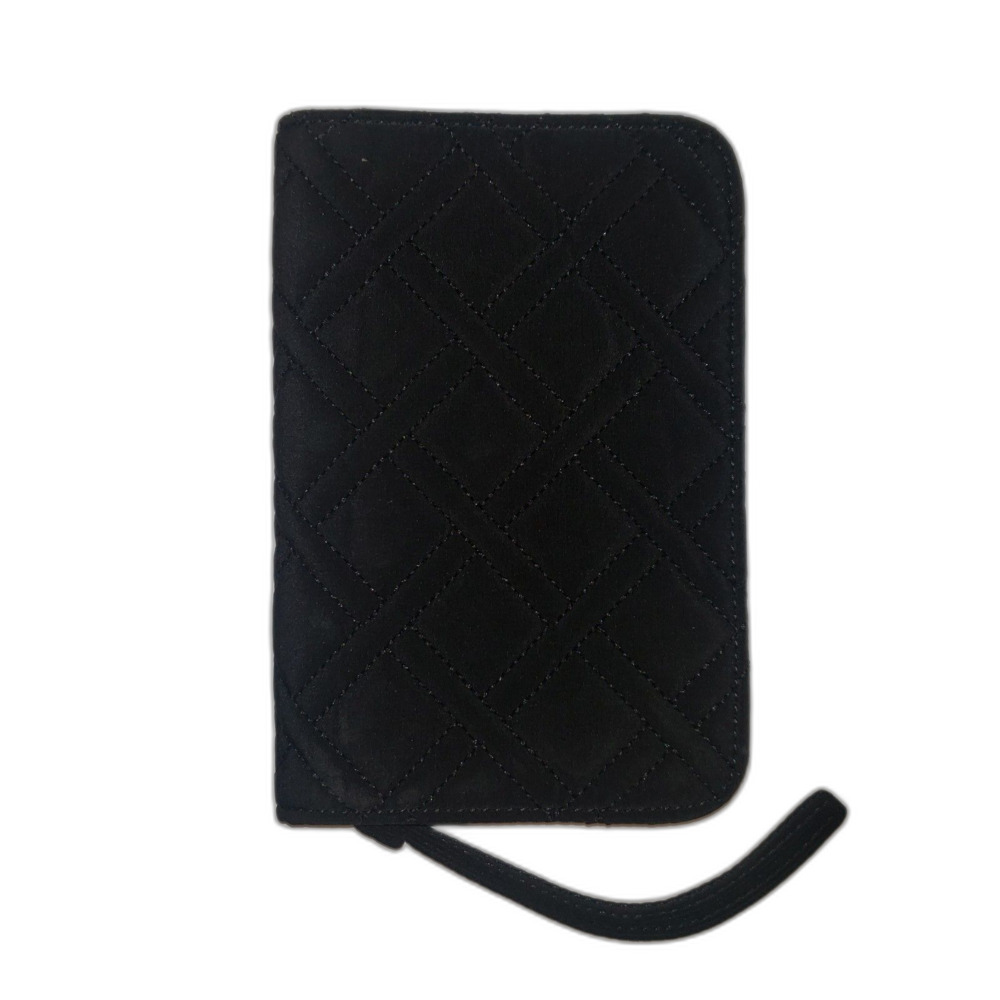 VERA BRADLEY Zip Around Wristlet Wallet Strap Classic Black Microfiber NEW - Picture 2 of 9